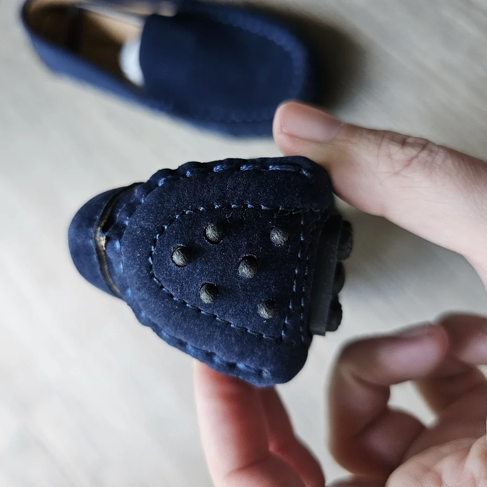 NWOB Blue Toddler Moccasins Size 6